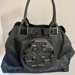 Tory Burch Ella Patent Tote Bag Black